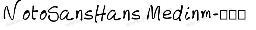NotoSansHans Medinm字体转换